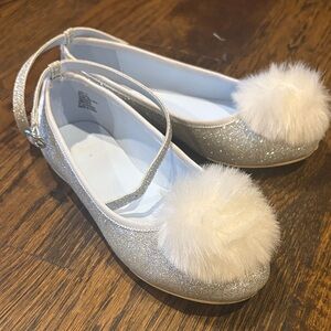 Janie and Jack Disney Kids Shoes with Faux Fur Pom